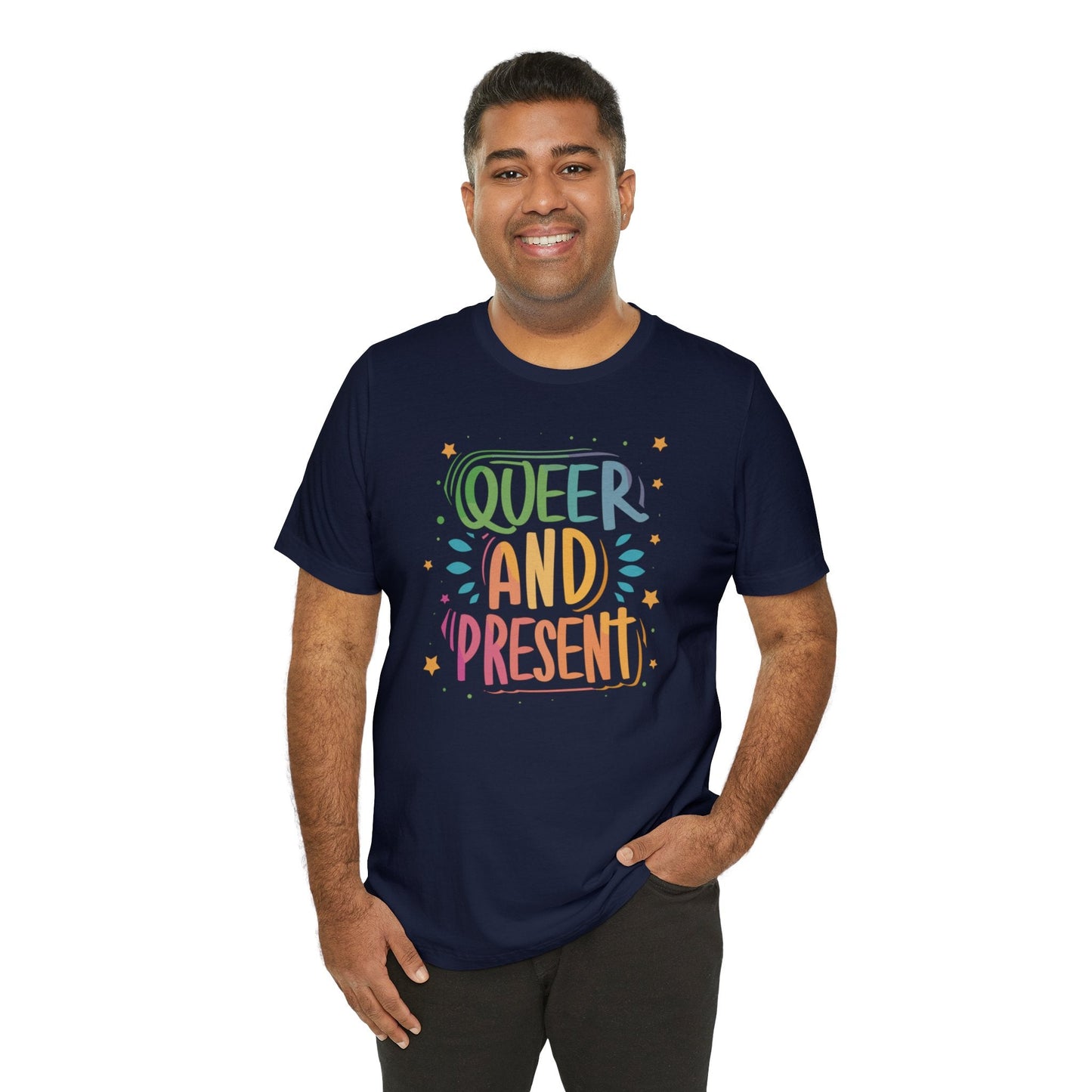 Queer and Present - Unisex T-shirt - T-Shirt - The Lucky Wombat