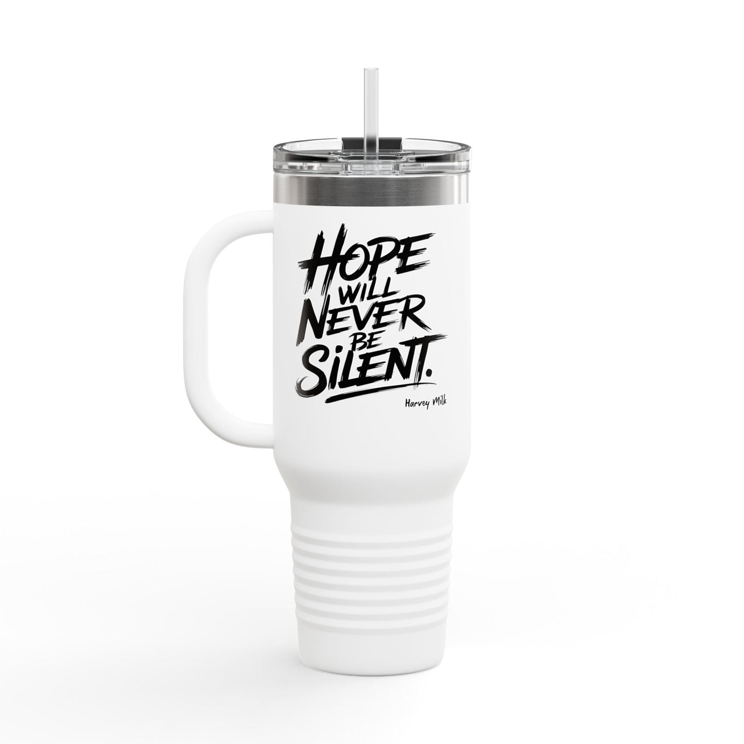 Quote Insulated Travel Mug, 40oz - Hope Will Never Be Silent - Mug - The Lucky Wombat
