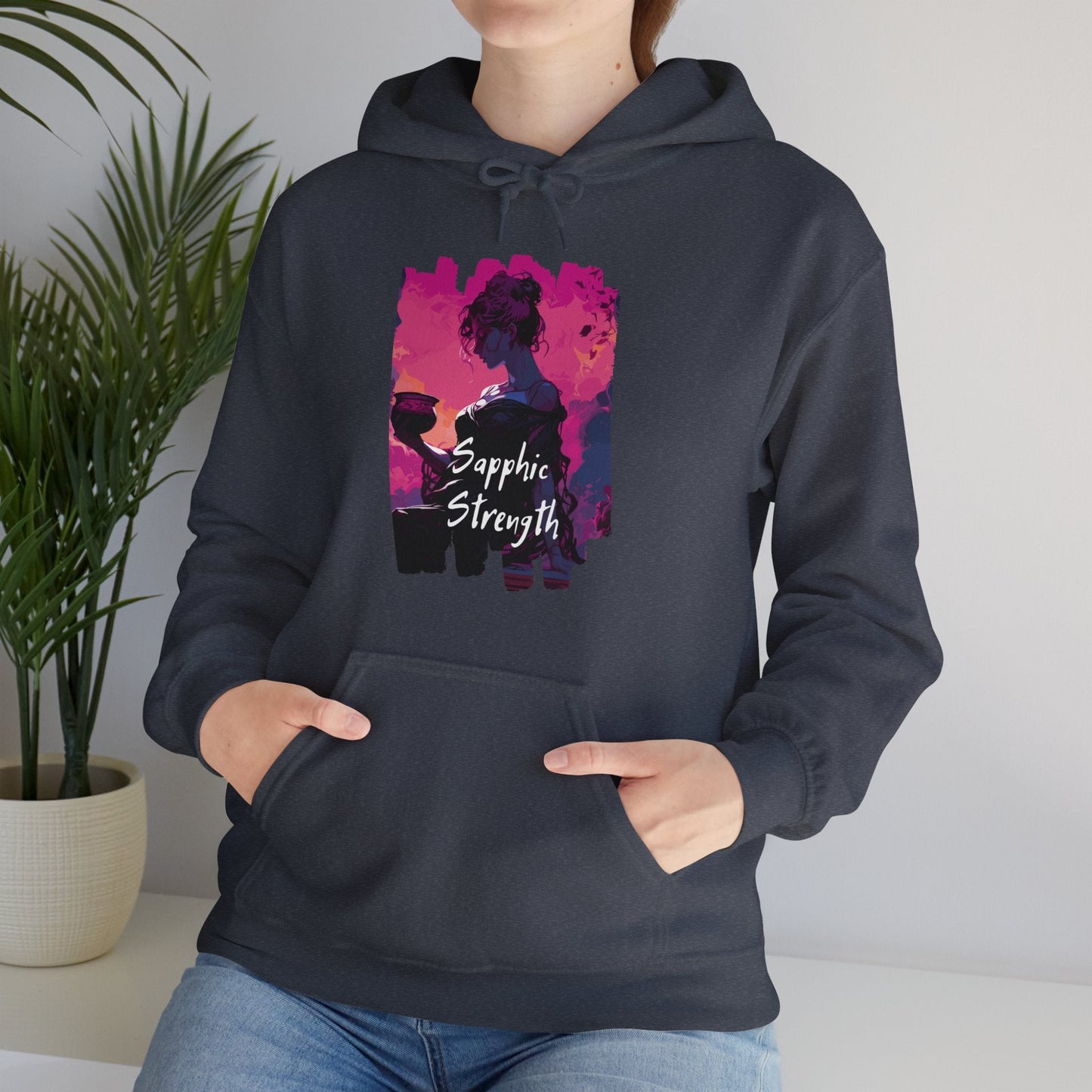 Sapphic Strength - Unisex Hoodie - Hoodie - The Lucky Wombat
