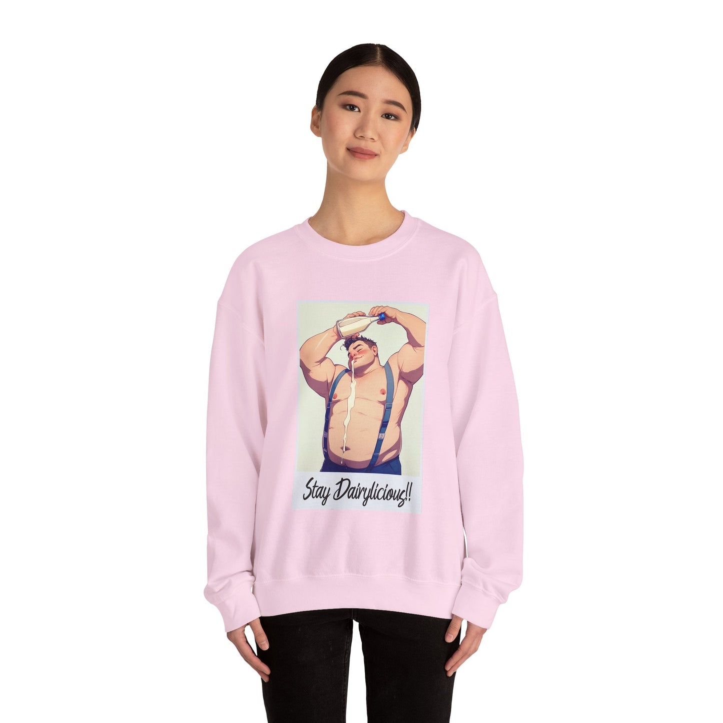 Stay Dairylicious Sweatshirt - Bold and Dairy - Inspired Style - Sweatshirt - The Lucky Wombat