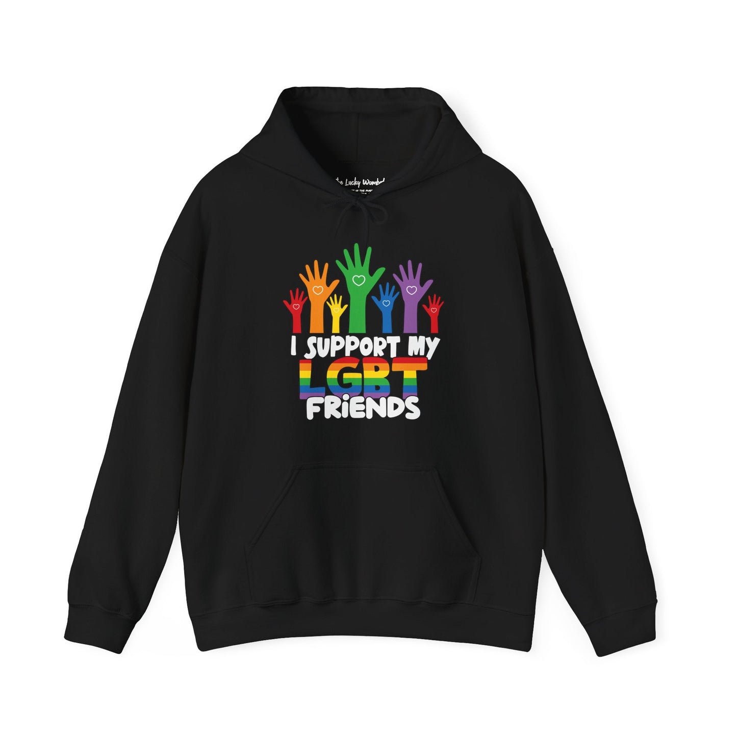 Support My LGBT Friends Hoodie - Hoodie - The Lucky Wombat