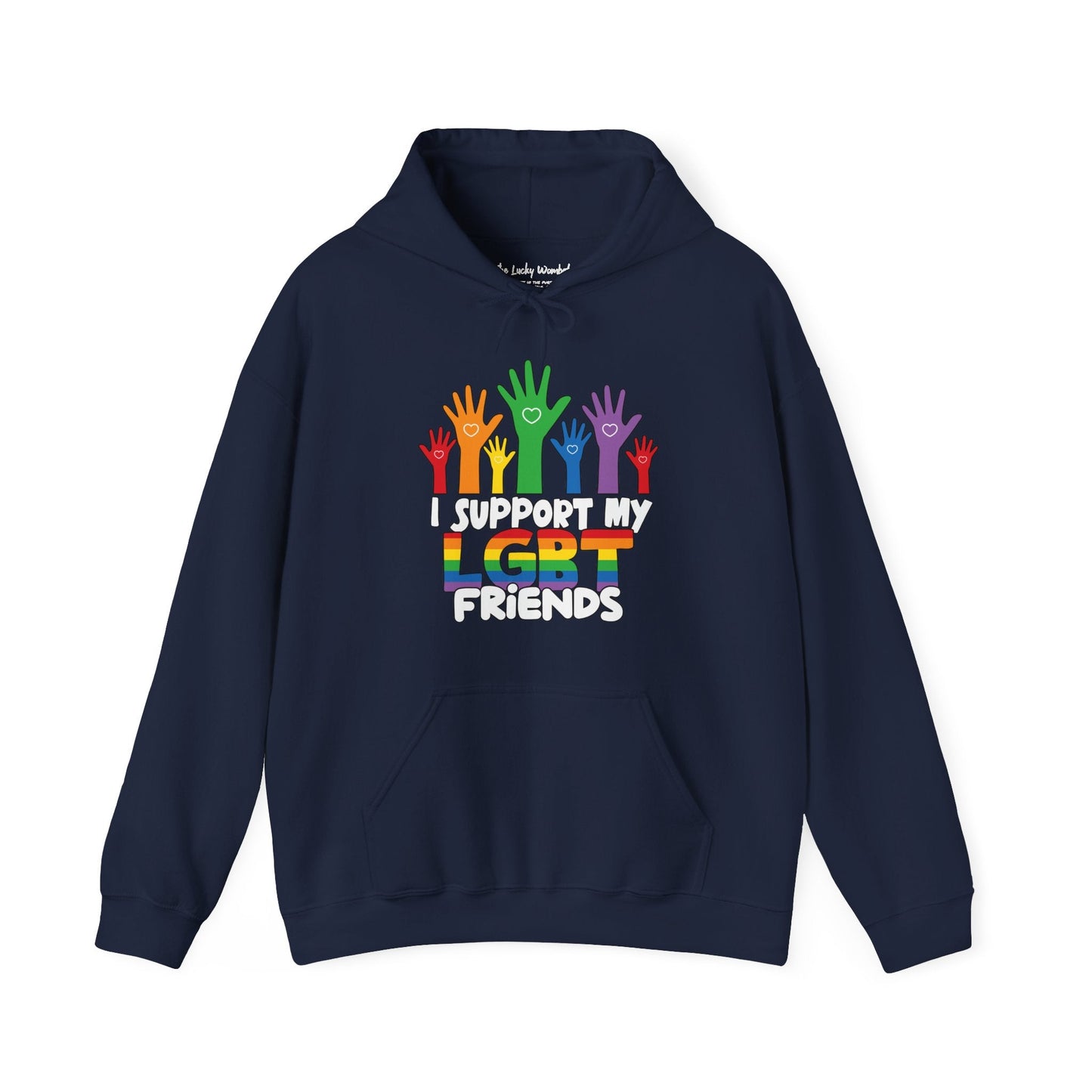 Support My LGBT Friends Hoodie - Hoodie - The Lucky Wombat