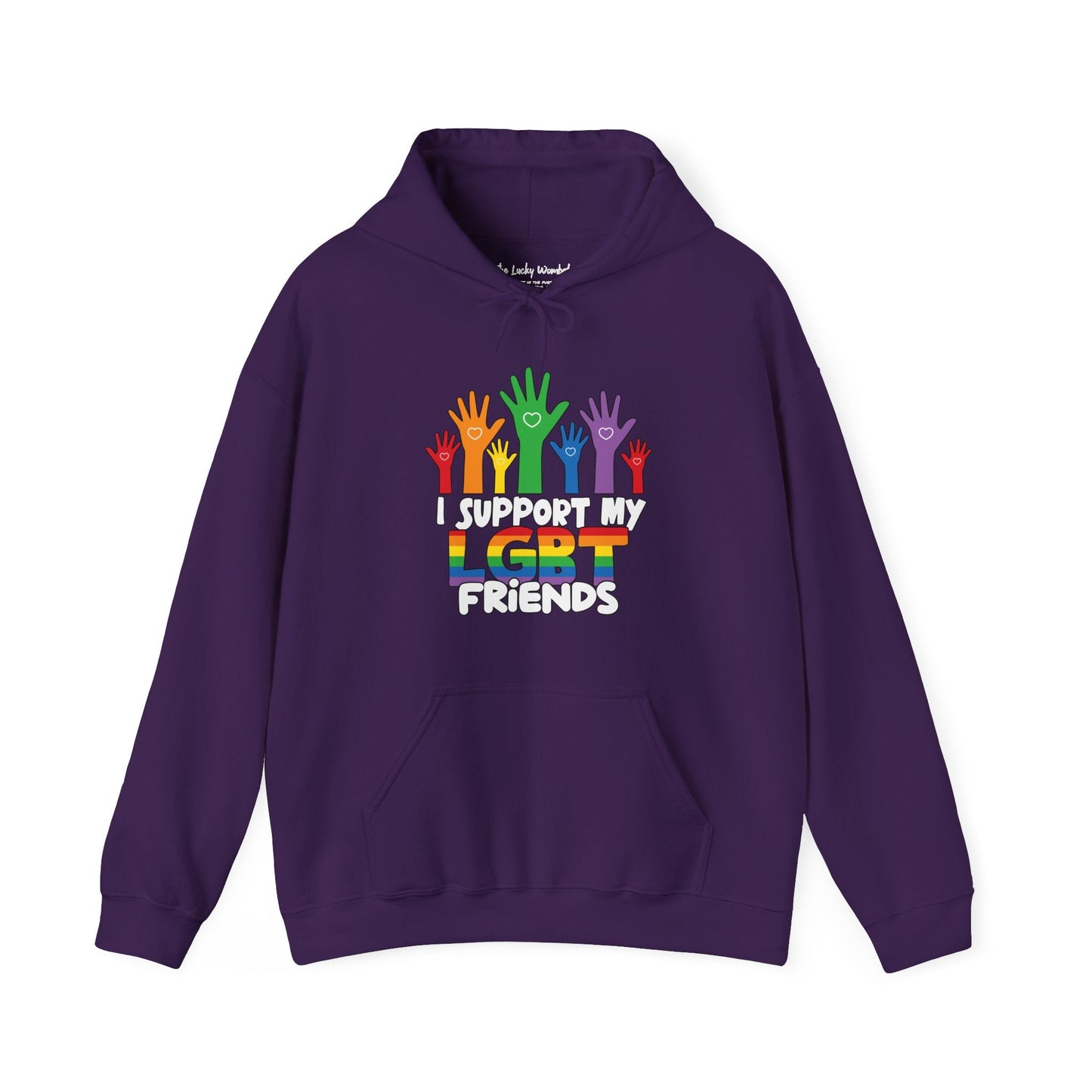 Support My LGBT Friends Hoodie - Hoodie - The Lucky Wombat
