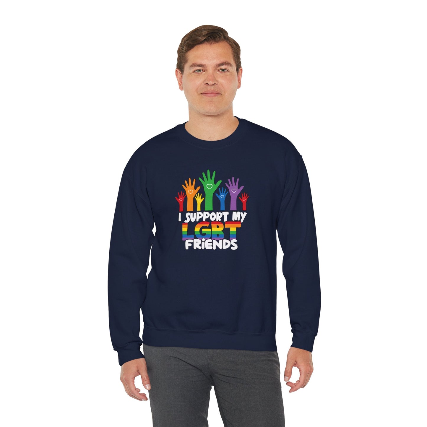 Support My LGBT Friends - Sweatshirt - Sweatshirt - The Lucky Wombat