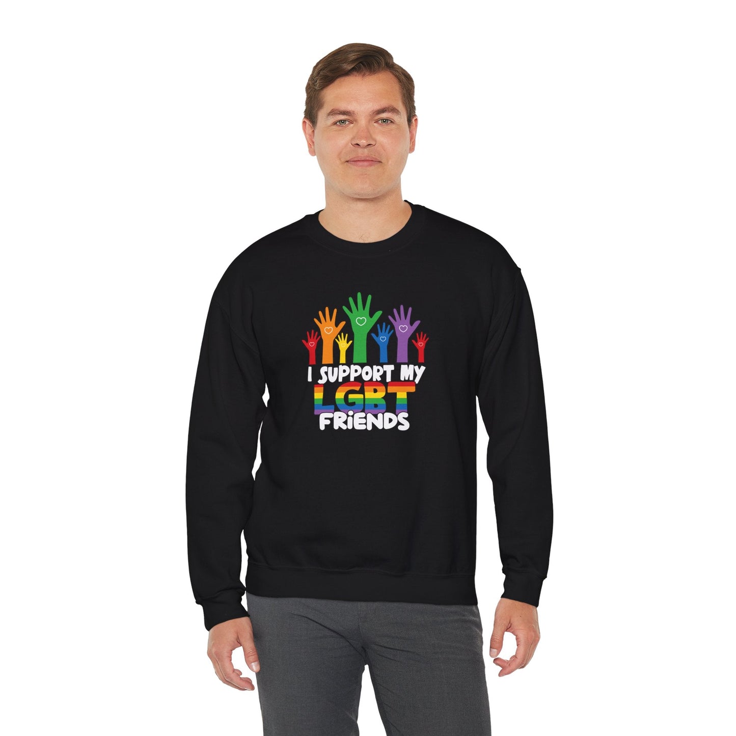 Support My LGBT Friends - Sweatshirt - Sweatshirt - The Lucky Wombat