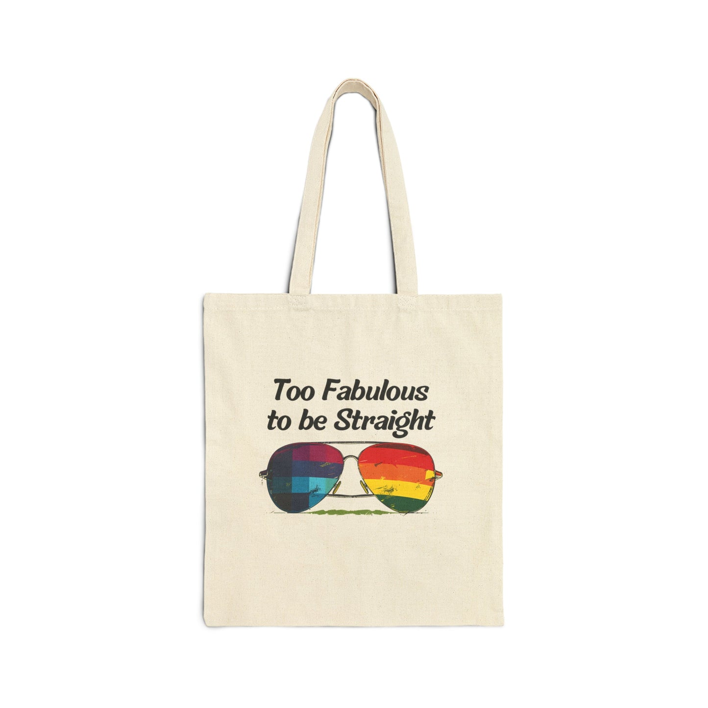 Too Fabulous to be Straight - Tote Bag - Bags - Natural - 15" x 16" The Lucky Wombat
