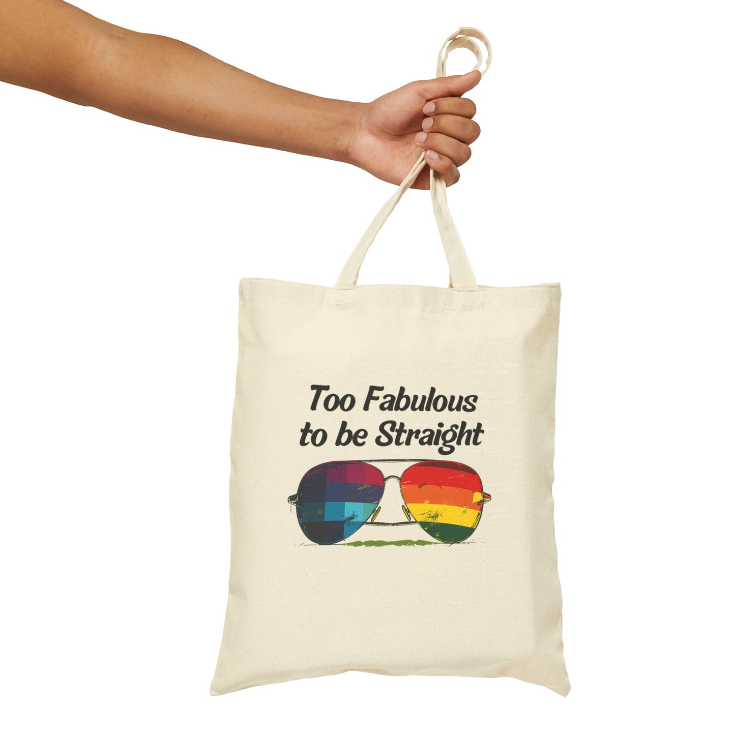 Too Fabulous to be Straight - Tote Bag - Bags - Natural - 15" x 16" The Lucky Wombat