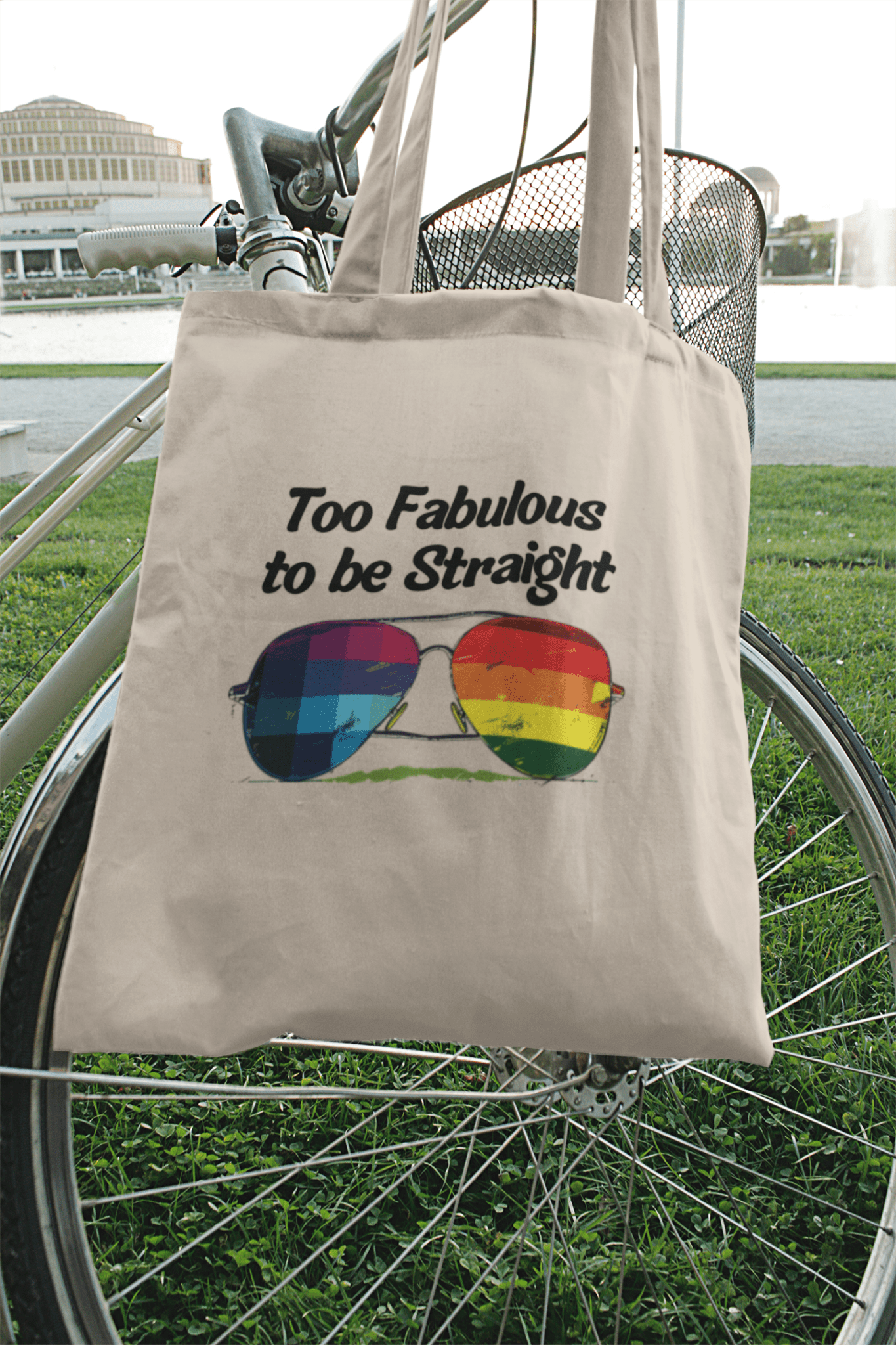 Too Fabulous to be Straight - Tote Bag - Bags - Natural - 15" x 16" The Lucky Wombat