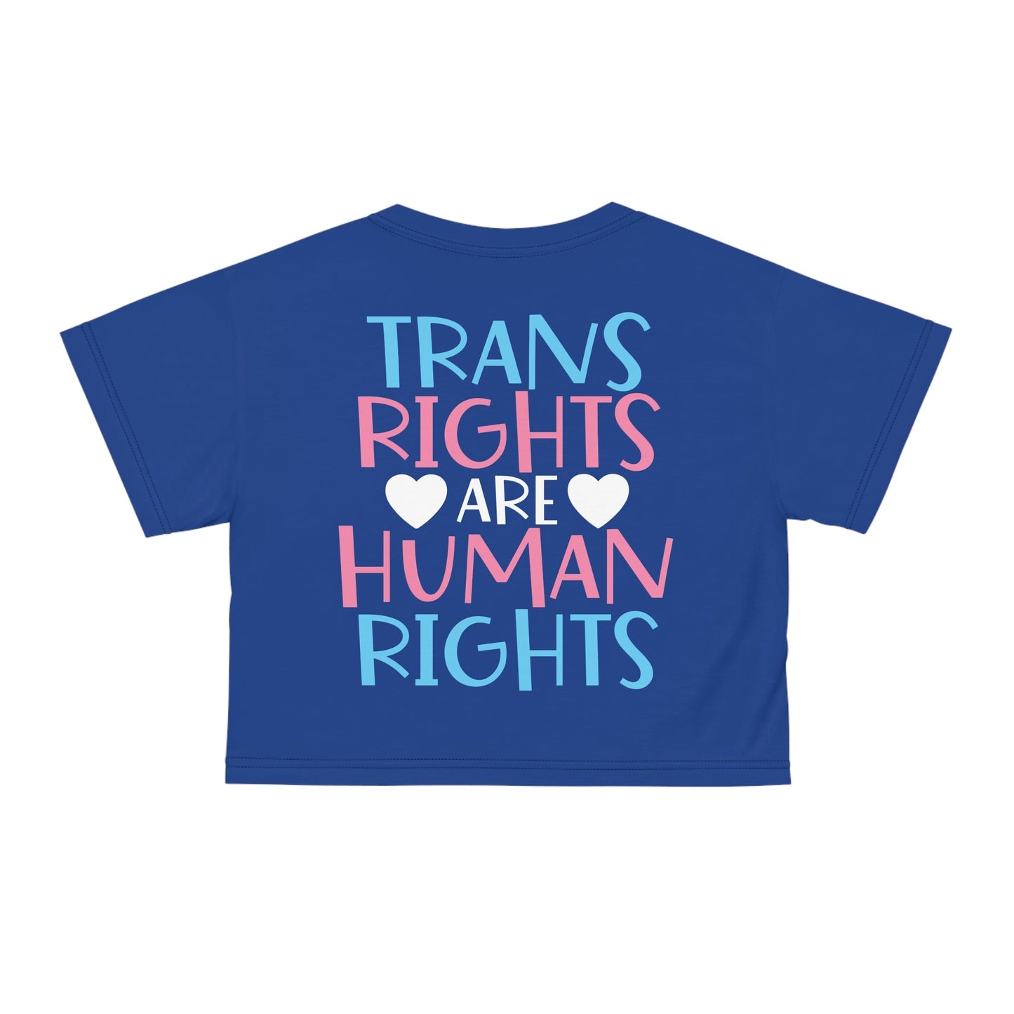Trans Rights are Human Rights Crop Tee - All Over Prints - The Lucky Wombat