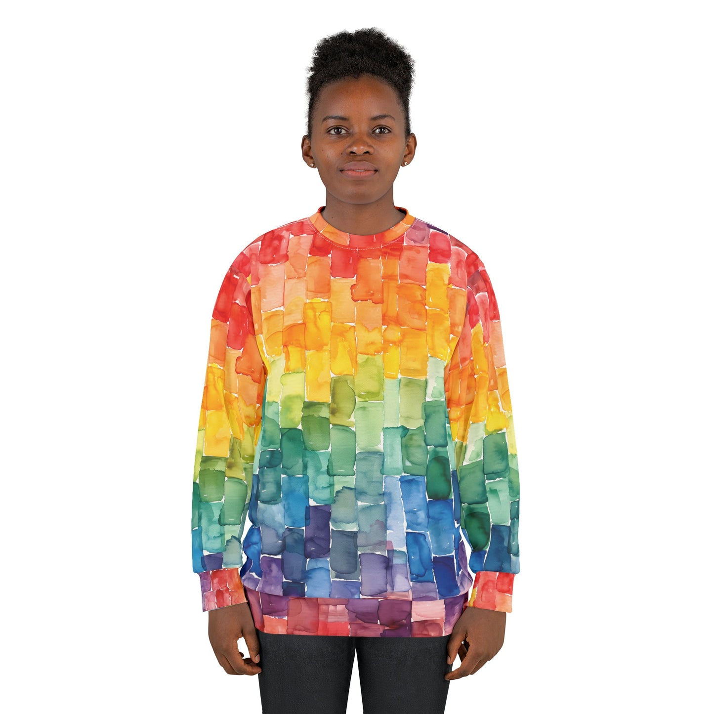 Watercolor Bricks - Unisex Sweatshirt - All Over Prints - The Lucky Wombat