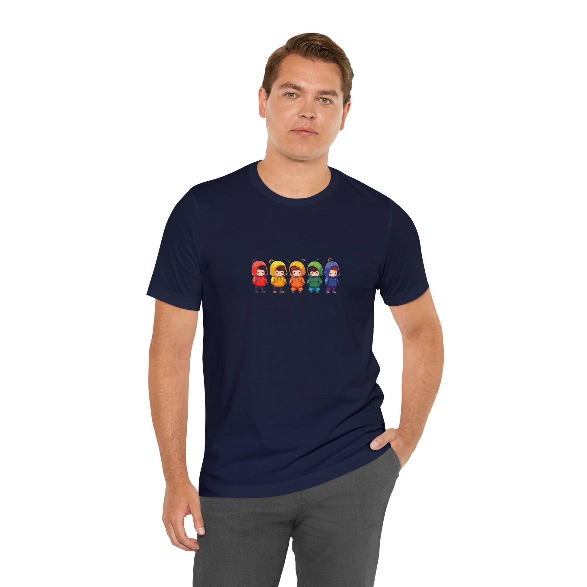 Cutties in Hoodies - Unisex T-Shirt - T-Shirt - Navy - The Lucky Wombat
