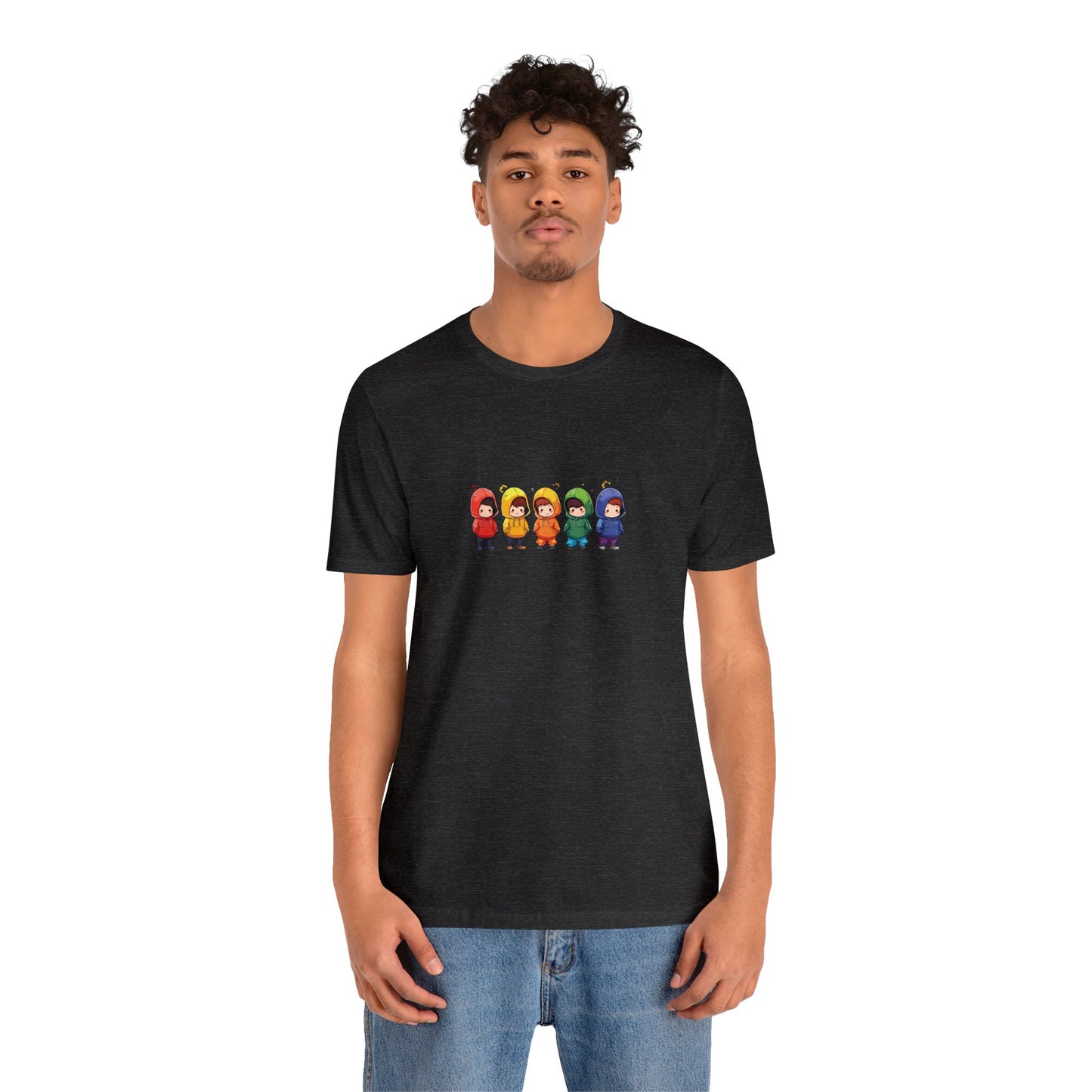 Cutties in Hoodies - Unisex T-Shirt - T-Shirt - Dark Grey Heather - The Lucky Wombat