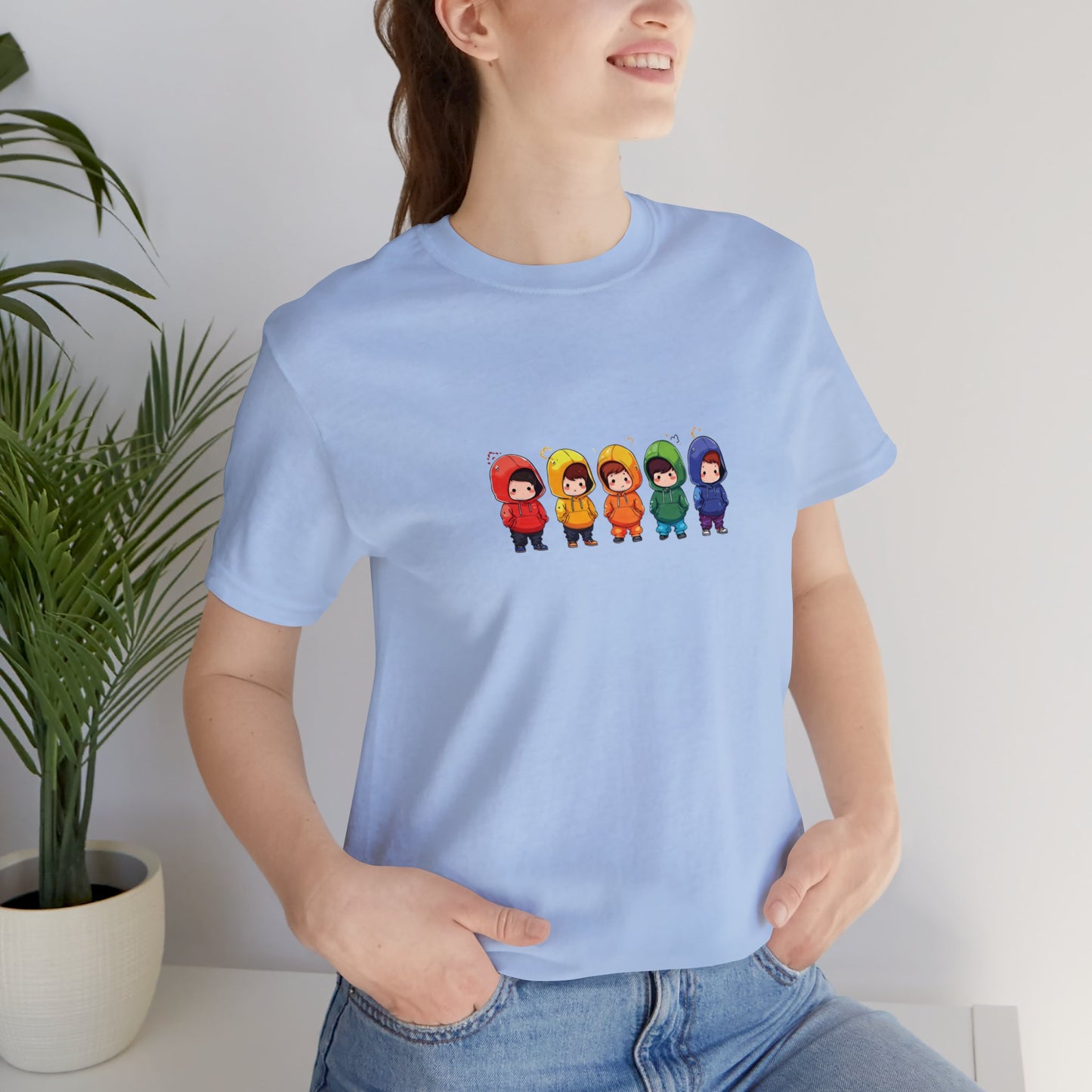 Cutties in Hoodies - Unisex T-Shirt - T-Shirt - Baby Blue - The Lucky Wombat