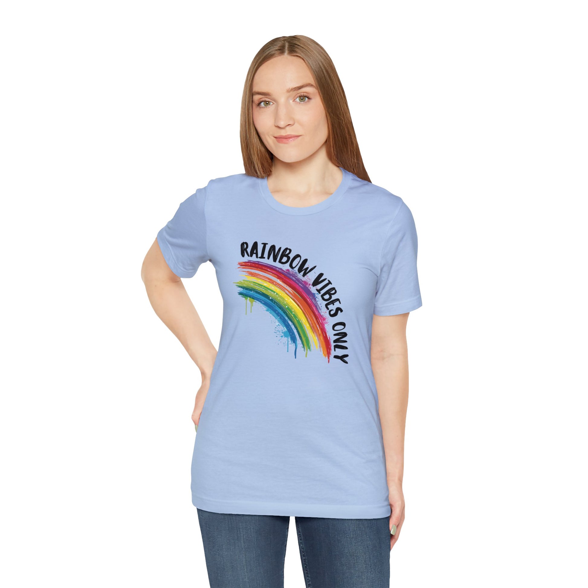 Rainbow Vibes Only - Unisex T-Shirt - T-Shirt - The Lucky Wombat