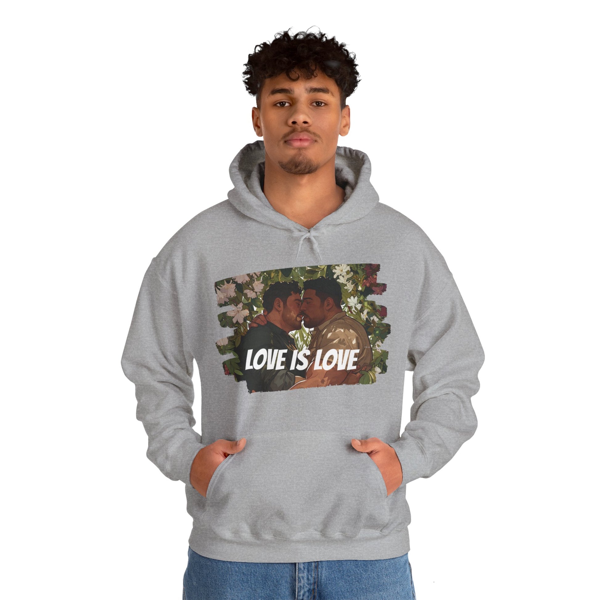 Love Is Love - Bears - Unisex Hoodie - Hoodie - Heather Navy - The Lucky Wombat