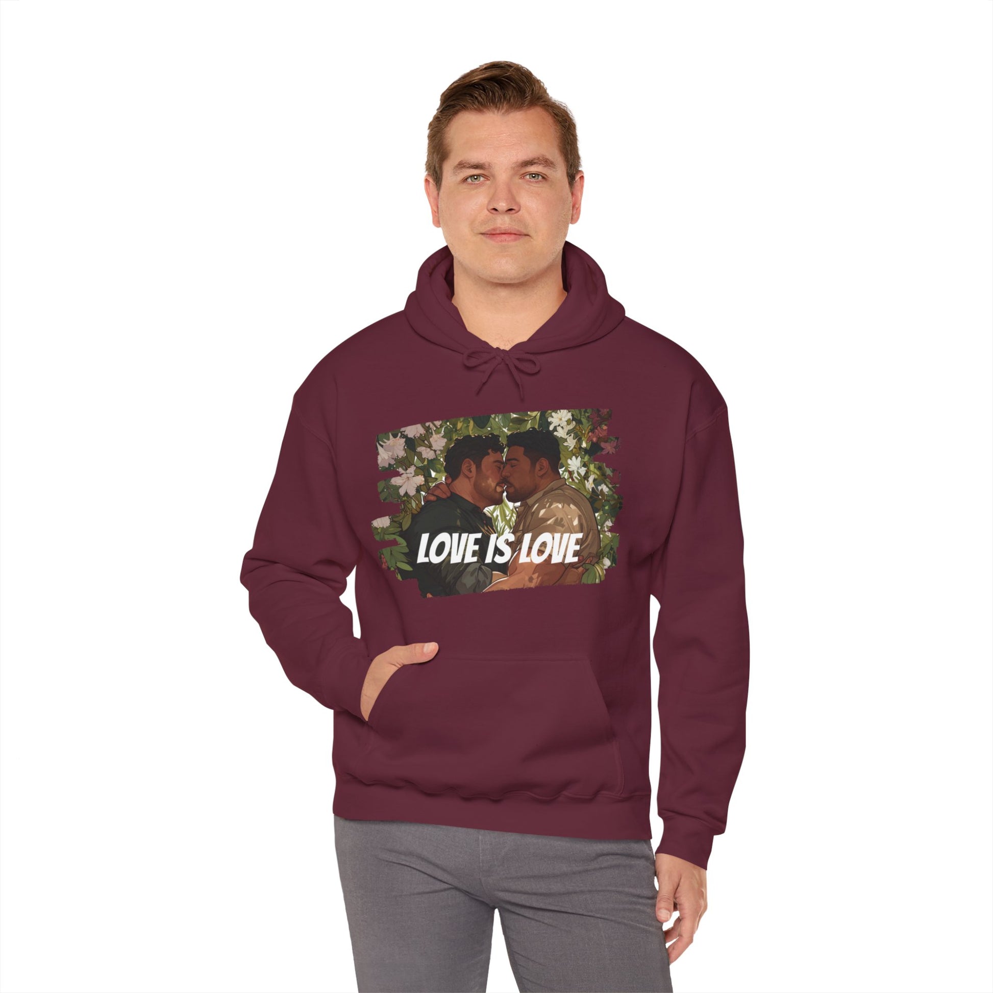 Love Is Love - Bears - Unisex Hoodie - Hoodie - Heather Navy - The Lucky Wombat