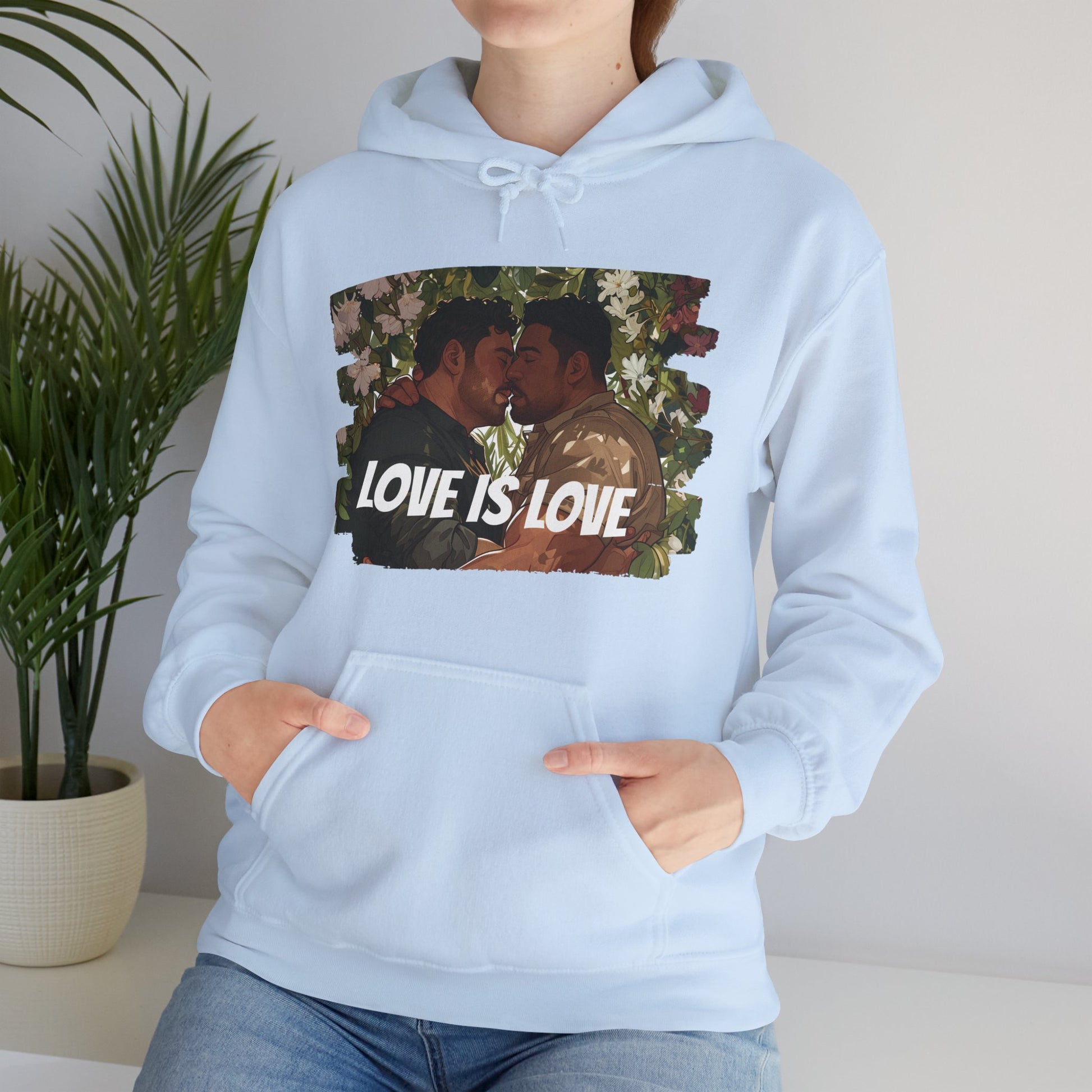 Love Is Love - Bears - Unisex Hoodie - Hoodie - Heather Navy - The Lucky Wombat