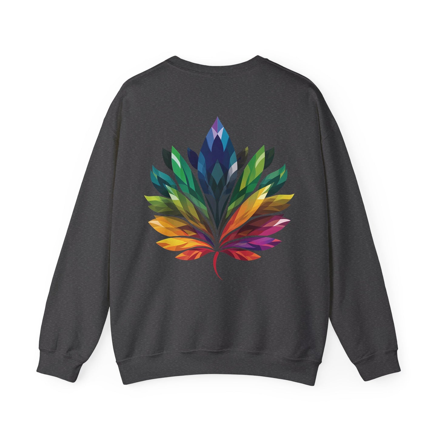 Rainbow - Coloured Leaf Unisex Sweatshirt - Sweatshirt - The Lucky Wombat