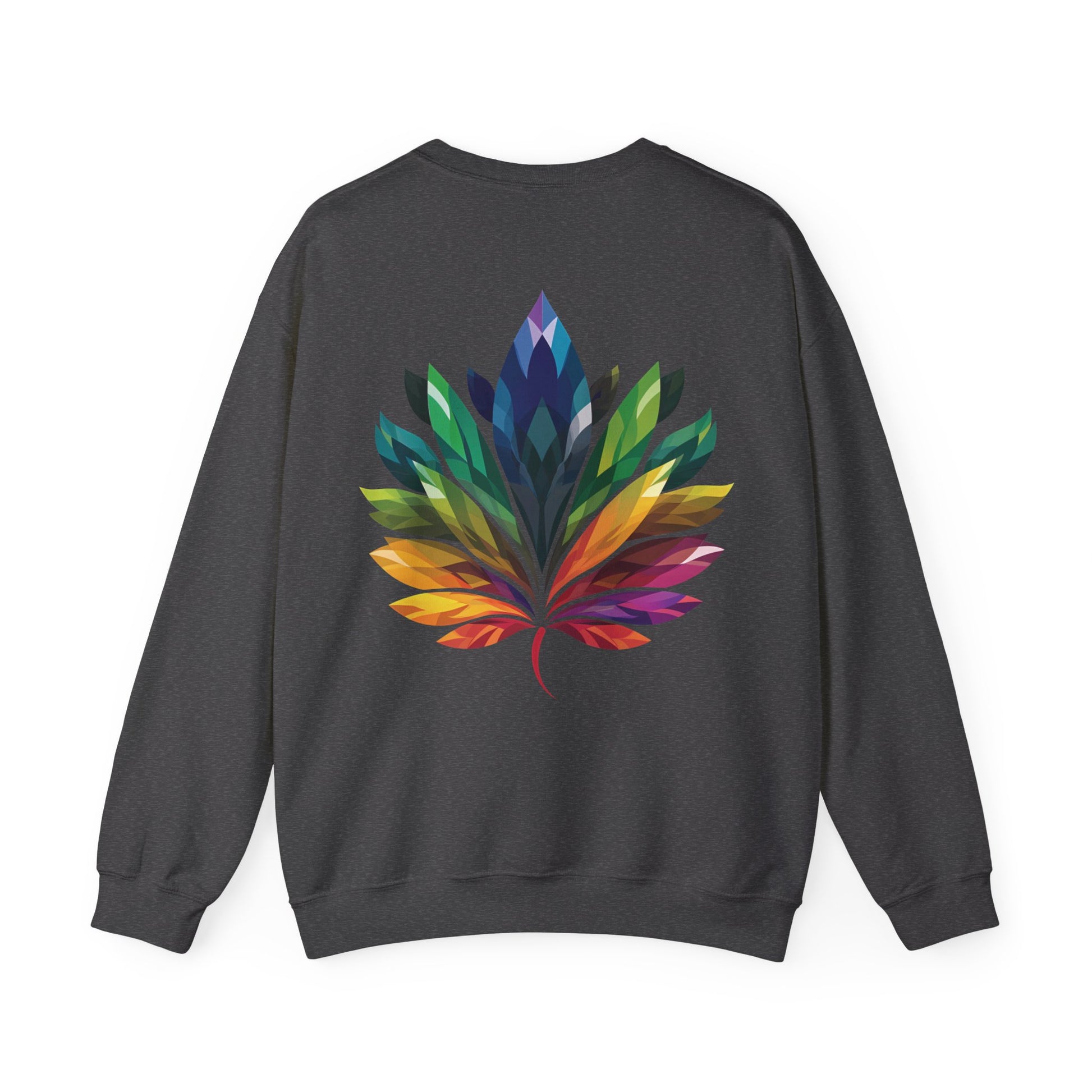 Rainbow - Coloured Leaf Unisex Sweatshirt - Sweatshirt - The Lucky Wombat