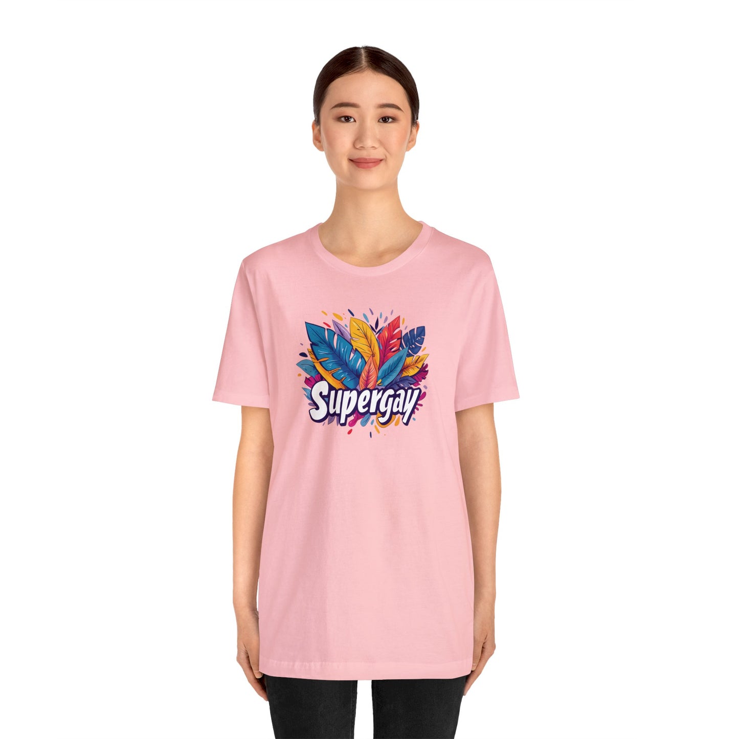 Supergay Unisex T-shirt - T-Shirt - Pink - S - The Lucky Wombat