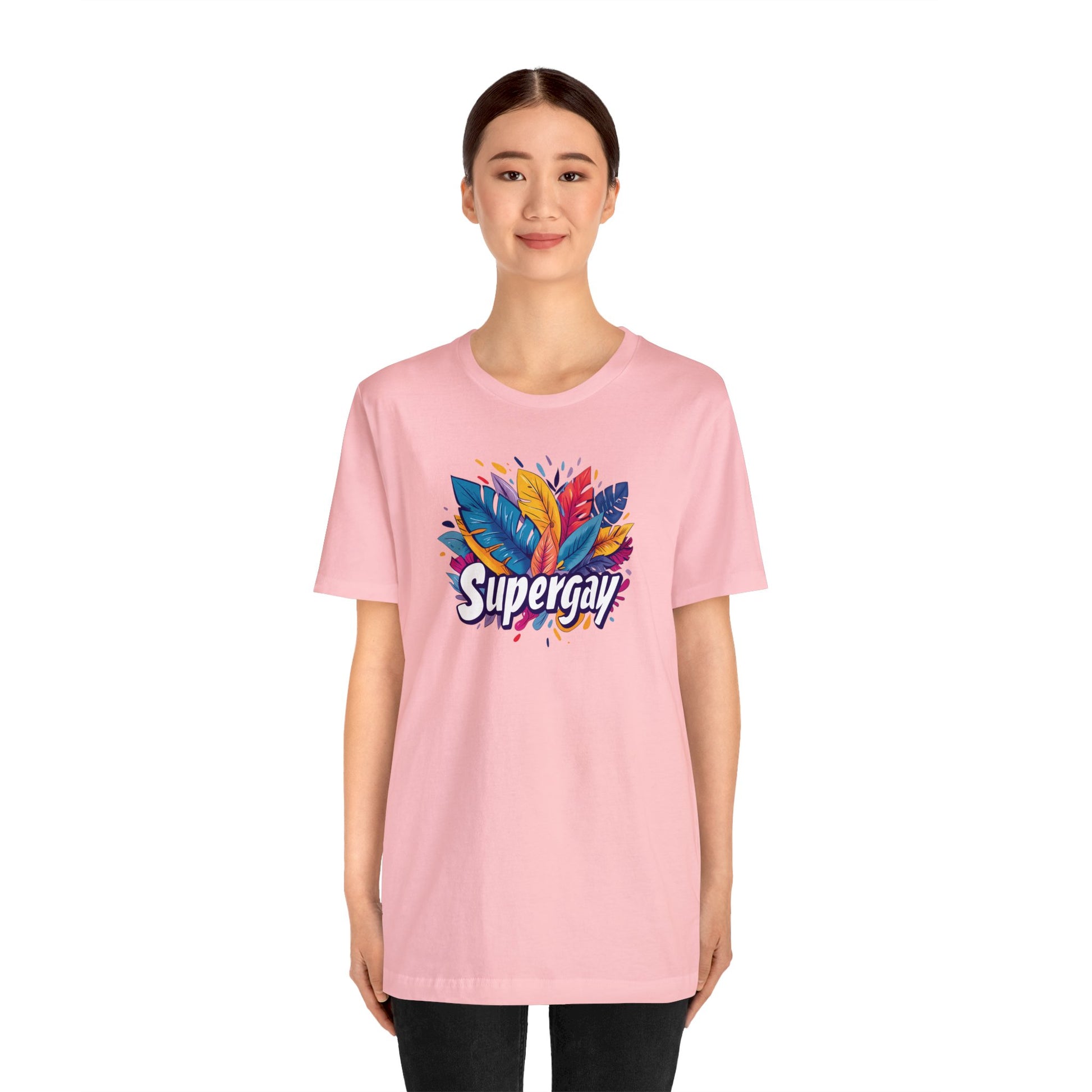 Supergay Unisex T-shirt - T-Shirt - Pink - S - The Lucky Wombat