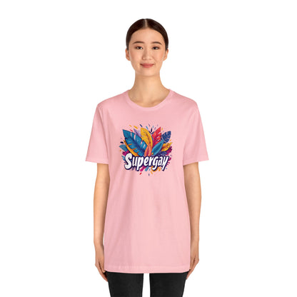 Supergay Unisex T-shirt - T-Shirt - Pink - S - The Lucky Wombat