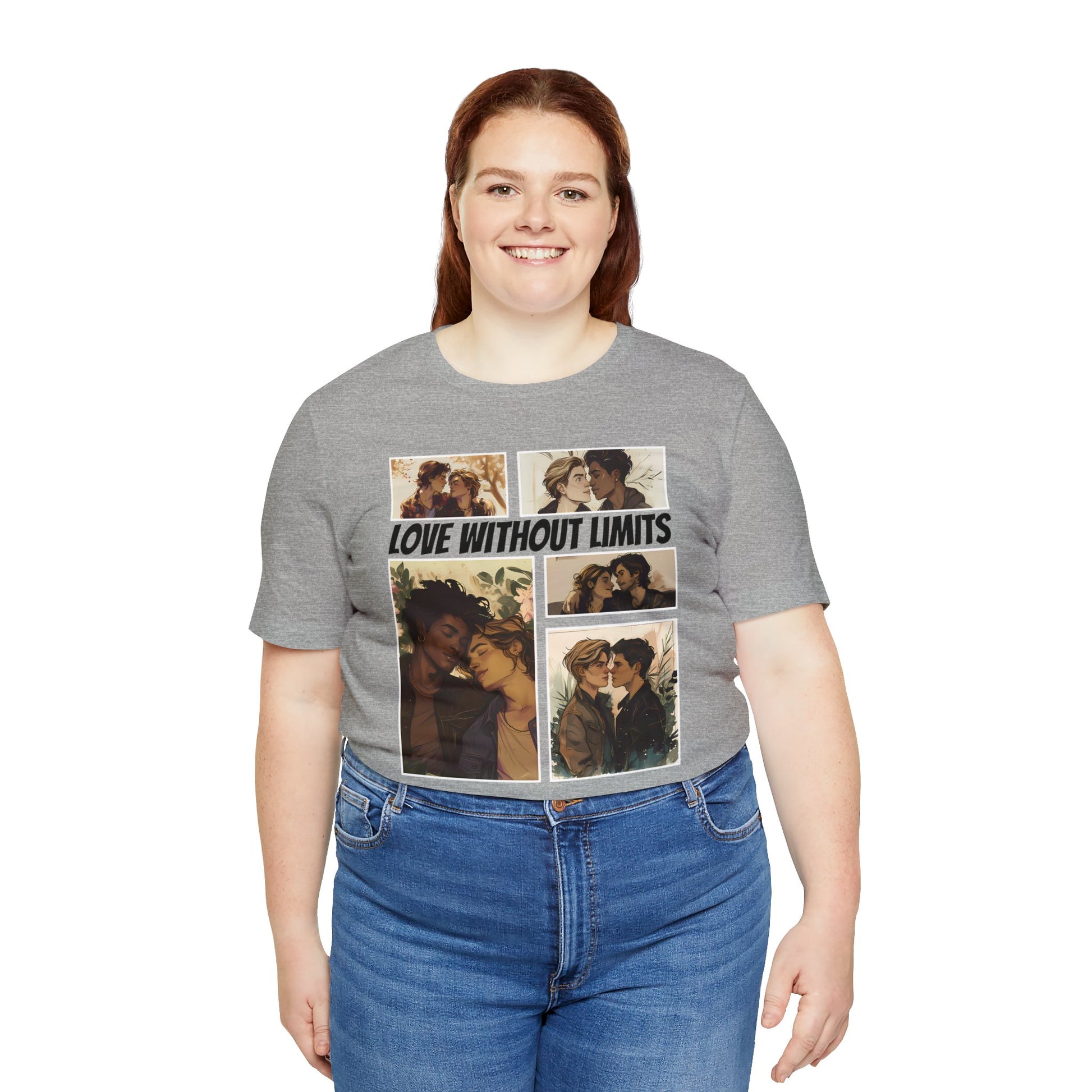 Love Without Limits - Boys - Unisex T-Shirt - T-Shirt - Athletic Heather The Lucky Wombat