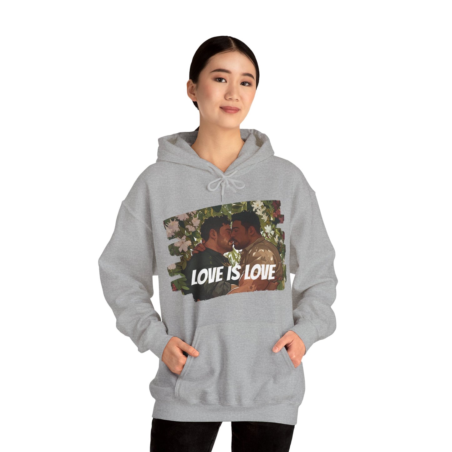 Love Is Love - Bears - Unisex Hoodie - Hoodie - Heather Navy - The Lucky Wombat