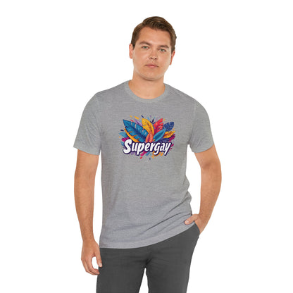 Supergay Unisex T-shirt - T-Shirt - Athletic Heather | The Lucky Wombat