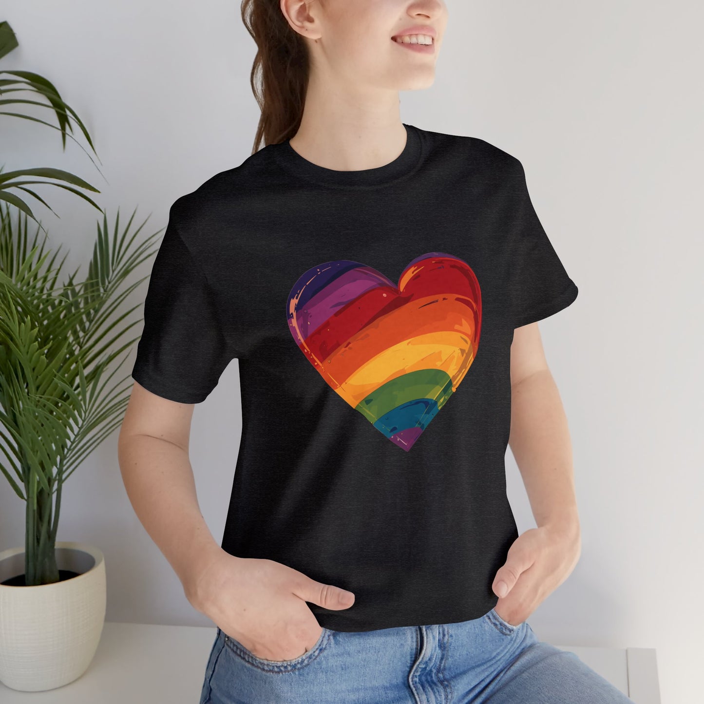 Cartoon Rainbow Heart - Unisex T-shirt