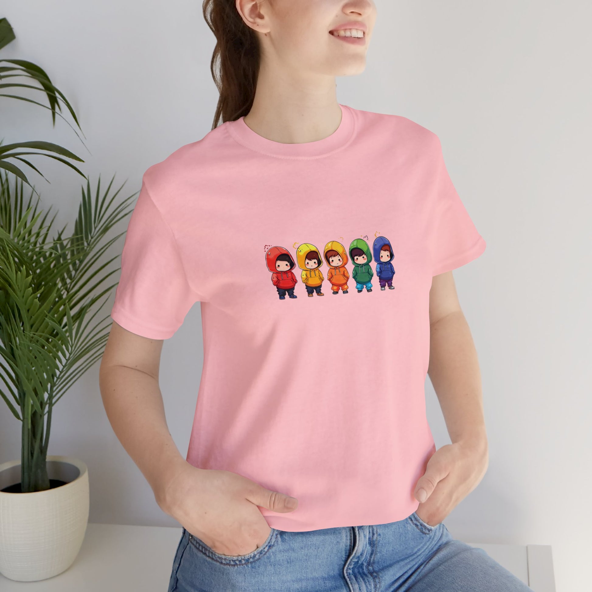Cutties in Hoodies - Unisex T-Shirt - T-Shirt - Pink - The Lucky Wombat