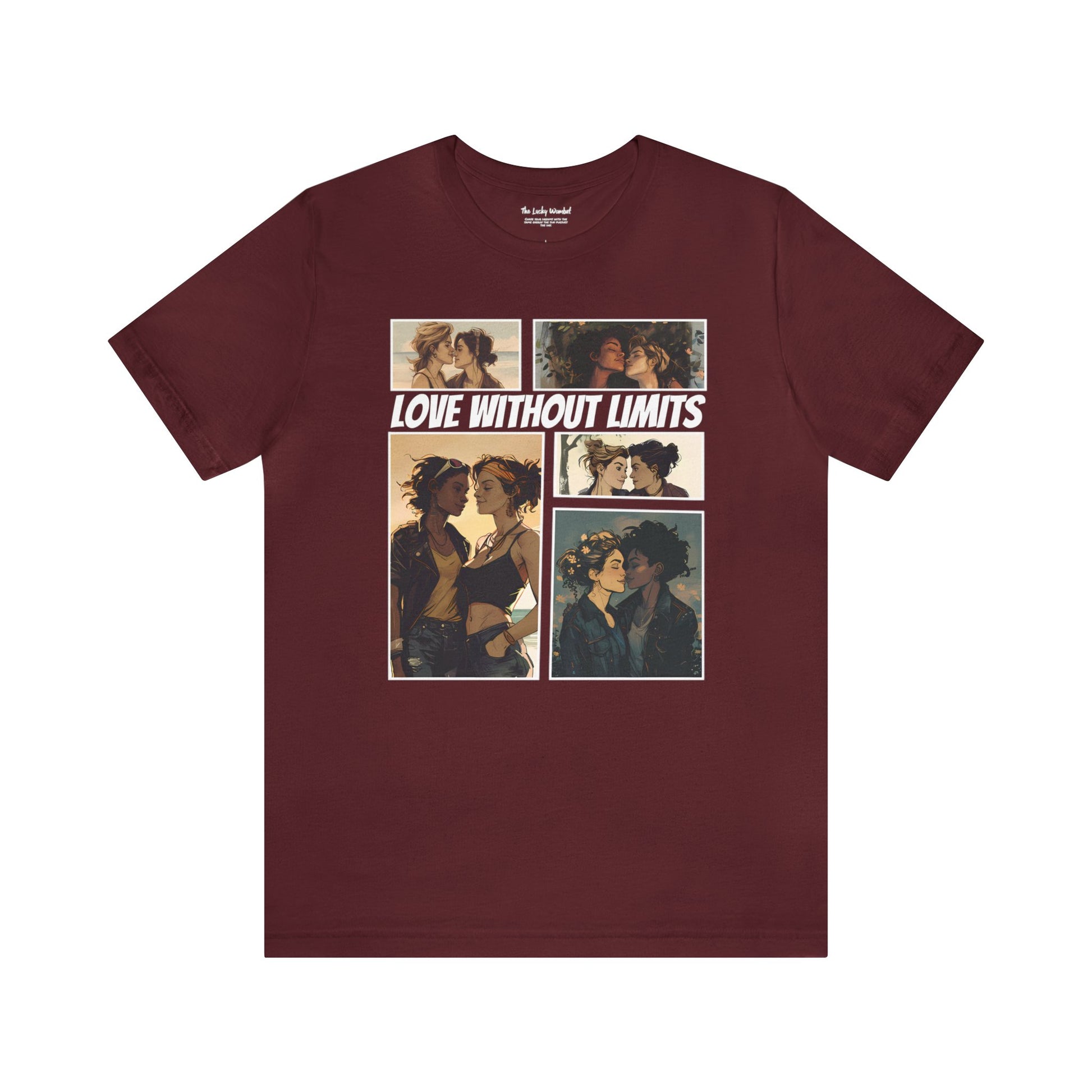 Love Without Limits - Girls - Unisex T-Shirt - T-Shirt - Maroon - | The Lucky Wombat