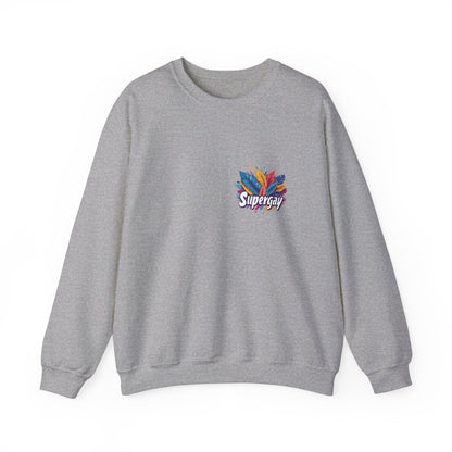 Supergay | heart - side print - Unisex Sweatshirt - Sweatshirt - The Lucky Wombat