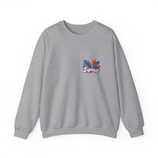 Supergay | heart - side print - Unisex Sweatshirt - Sweatshirt - The Lucky Wombat