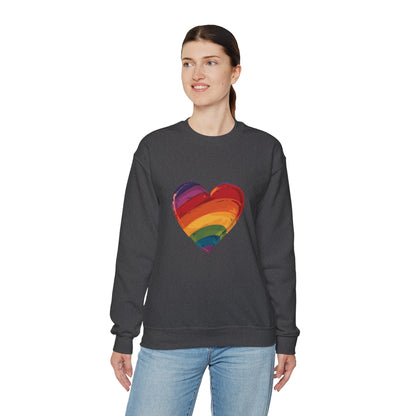 Cartoon Rainbow Heart - Unisex Sweatshirt - Sweatshirt - The Lucky Wombat