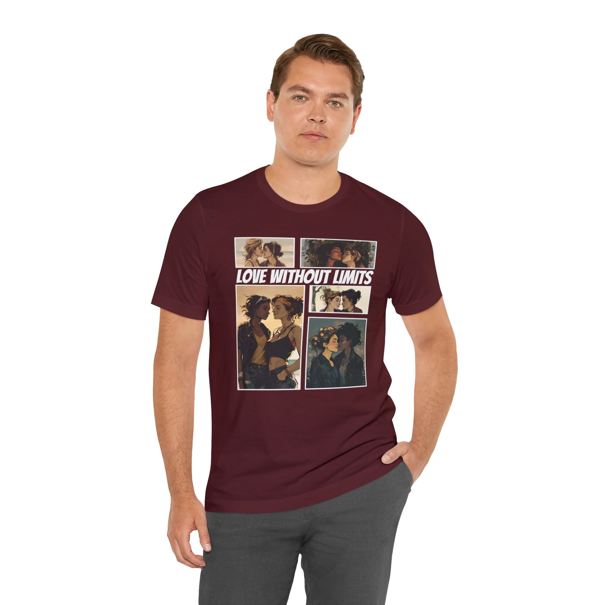 Love Without Limits - Girls - Unisex T-Shirt - T-Shirt - Maroon - | The Lucky Wombat