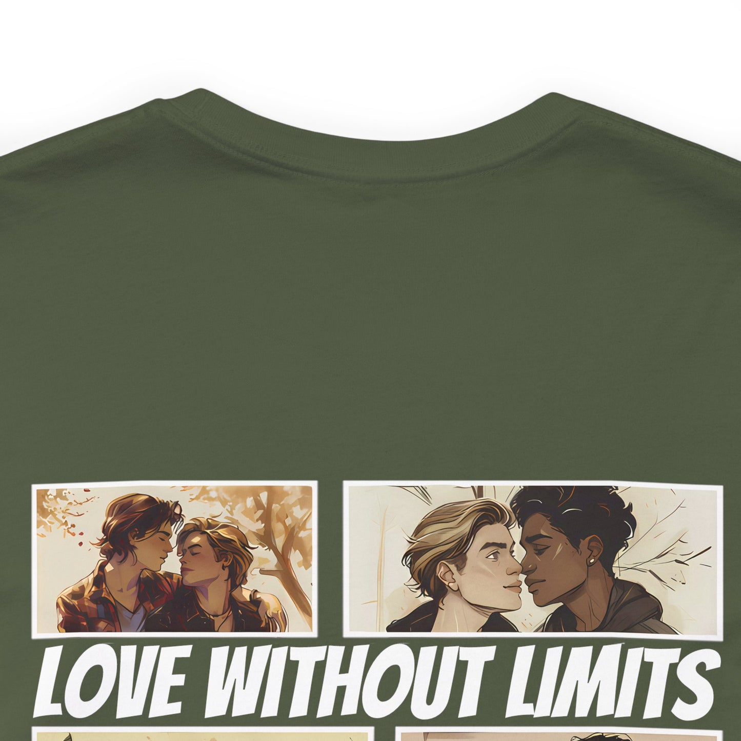 Love Without Limits - Boys - Unisex T-Shirt - T-Shirt - Military Green The Lucky Wombat