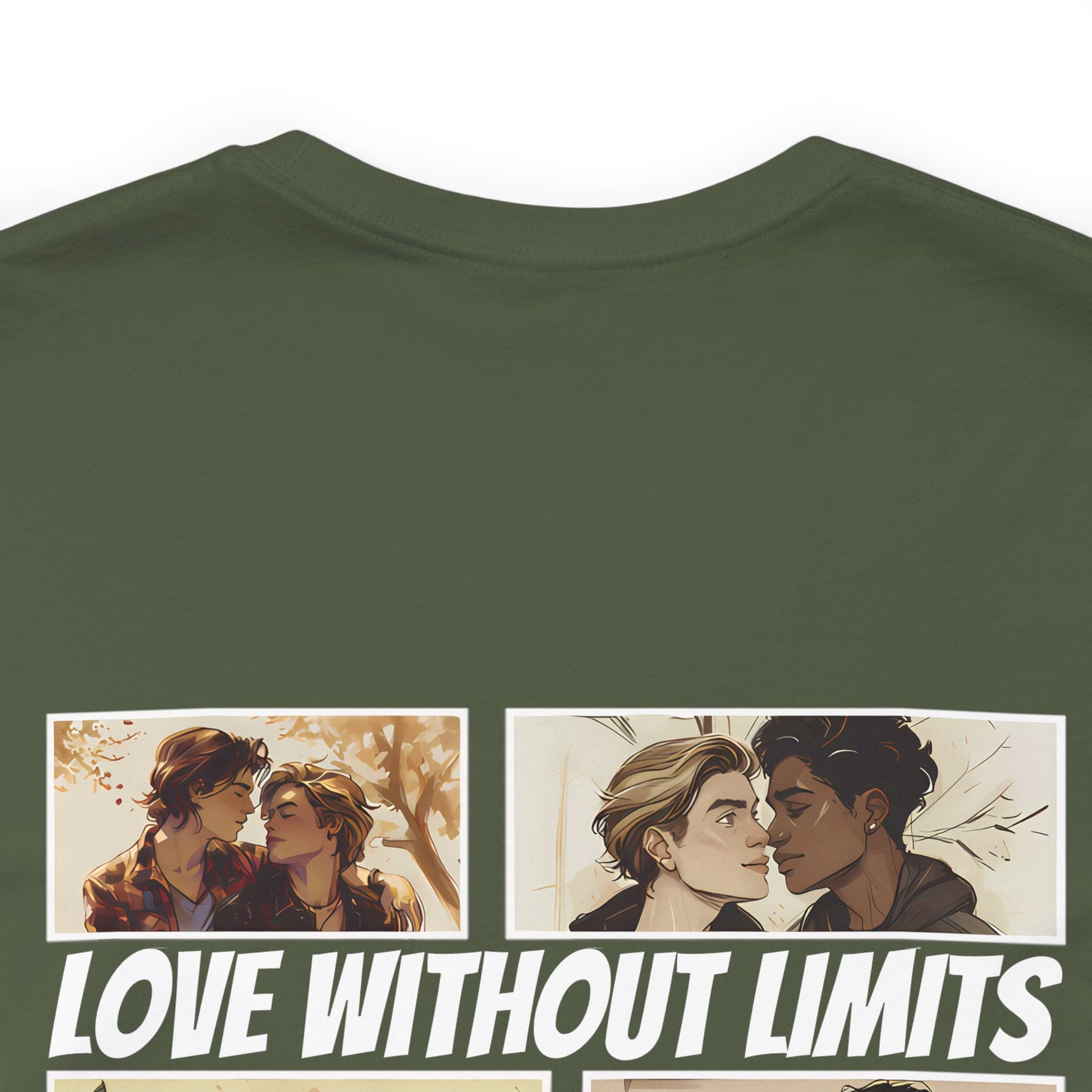 Love Without Limits - Boys - Unisex T-Shirt - T-Shirt - Military Green The Lucky Wombat
