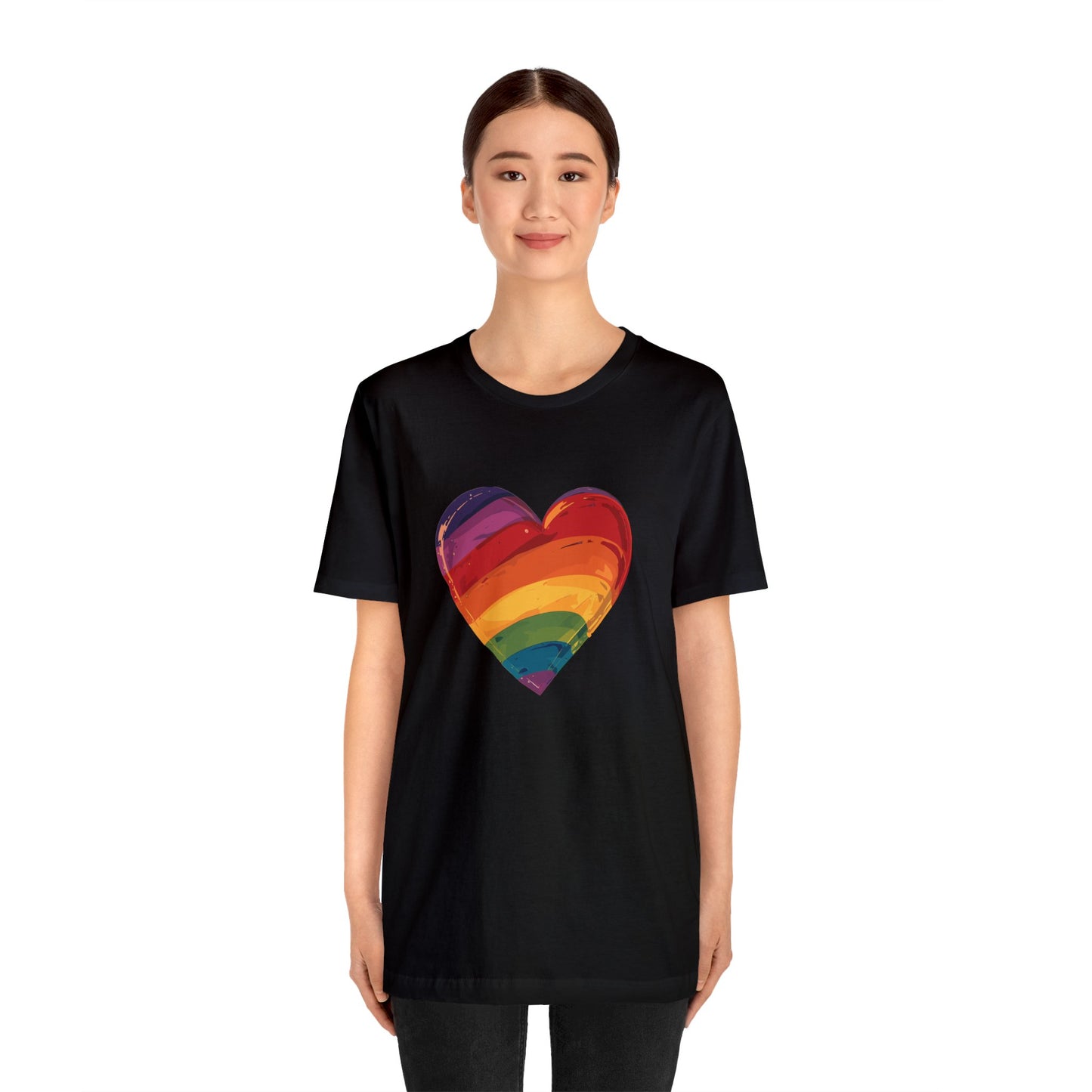Cartoon Rainbow Heart - Unisex T-shirt