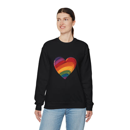 Cartoon Rainbow Heart - Unisex Sweatshirt - Sweatshirt - The Lucky Wombat