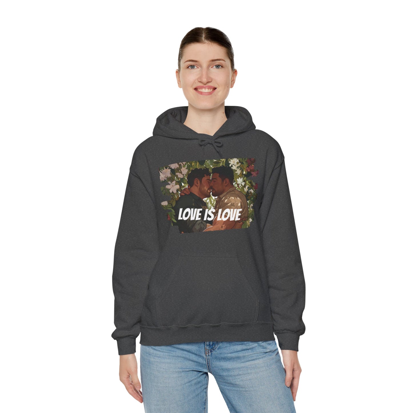 Love Is Love - Bears - Unisex Hoodie - Hoodie - Heather Navy - The Lucky Wombat