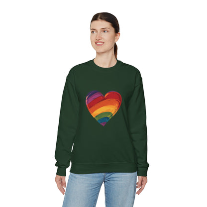 Cartoon Rainbow Heart - Unisex Sweatshirt - Sweatshirt - The Lucky Wombat