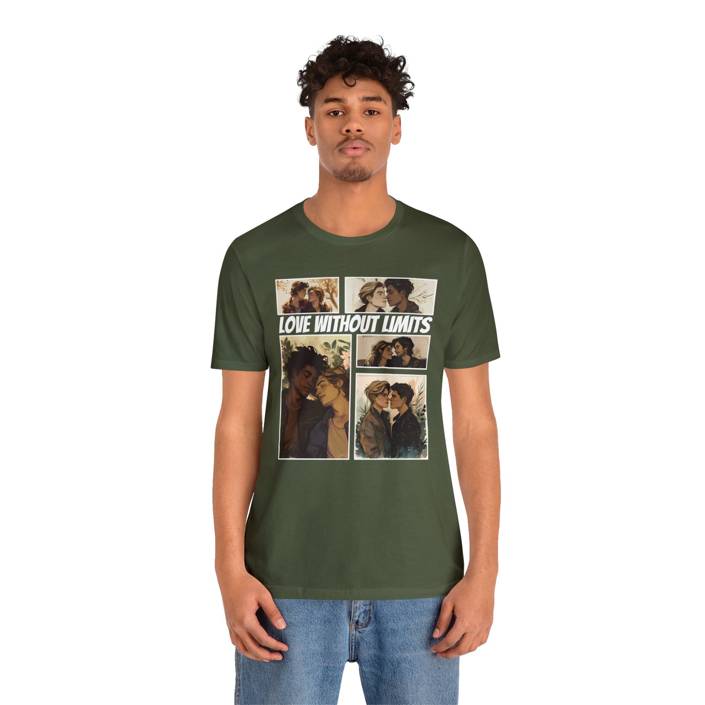Love Without Limits - Boys - Unisex T-Shirt - T-Shirt - Military Green The Lucky Wombat