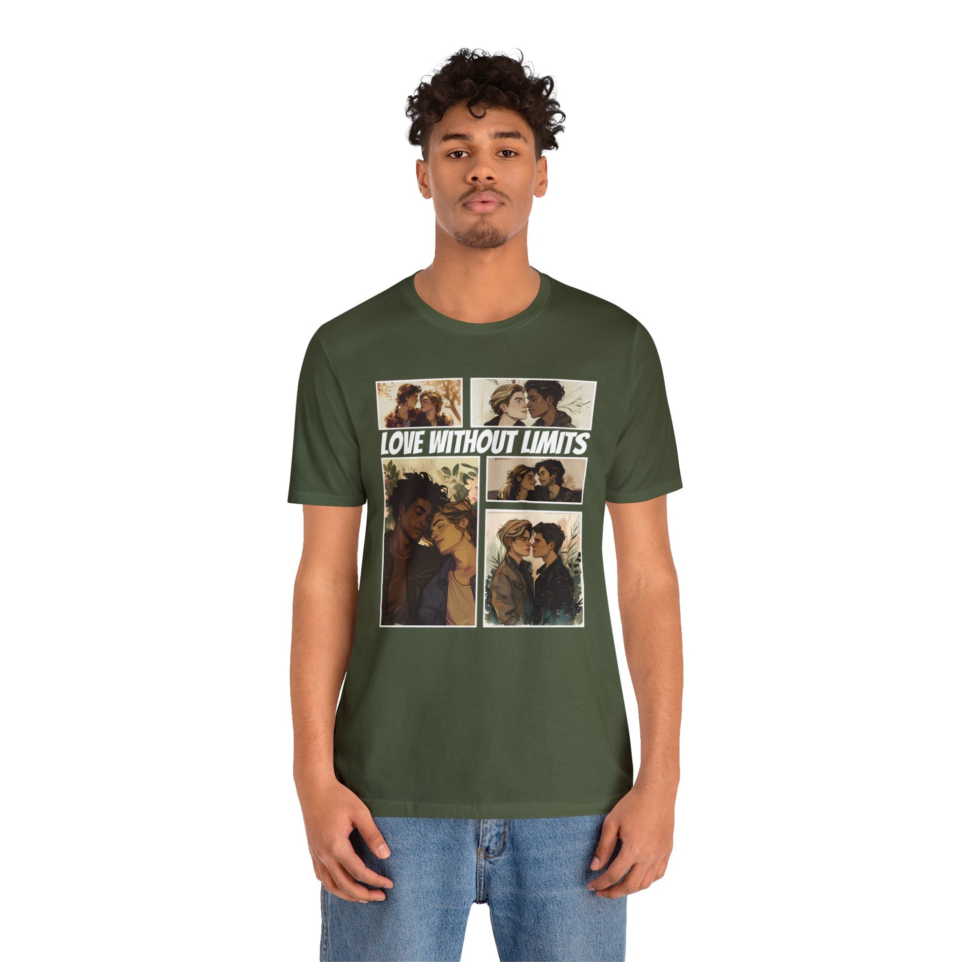 Love Without Limits - Boys - Unisex T-Shirt - T-Shirt - Military Green The Lucky Wombat