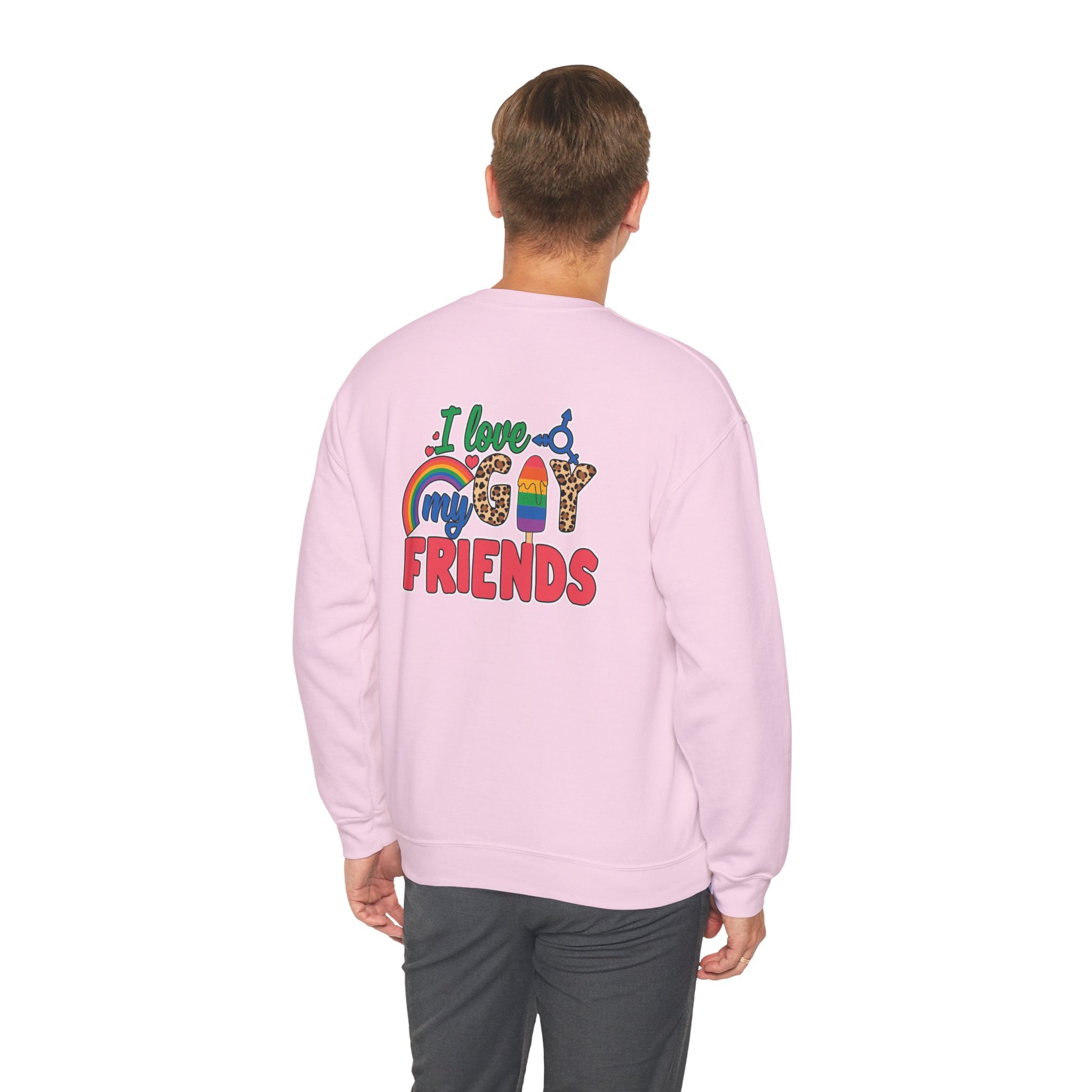 I Love My Gay Friends Sweatshirt - Sweatshirt - S - Black The Lucky Wombat