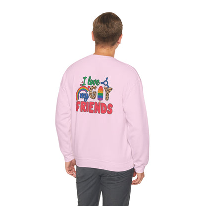 I Love My Gay Friends Sweatshirt - Sweatshirt - S - Black The Lucky Wombat