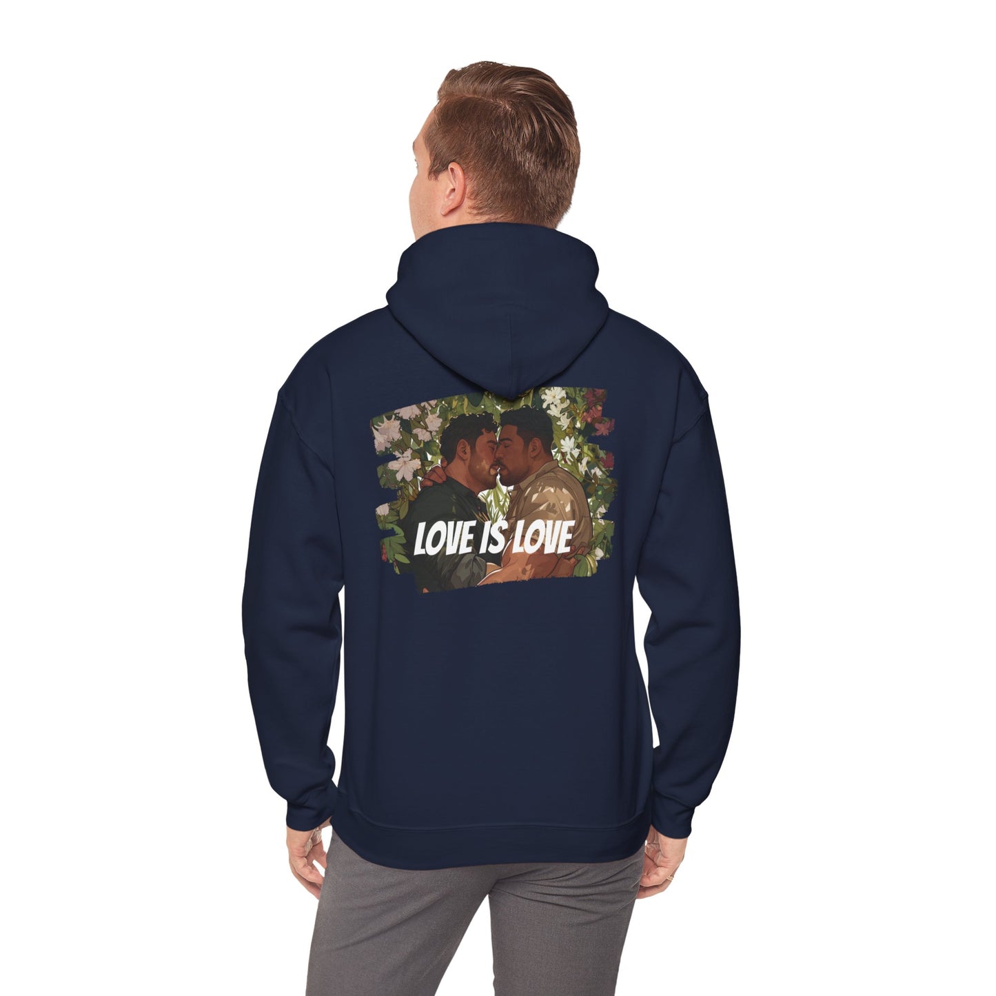 Love Is Love - Bears - Unisex Hoodie - Hoodie - Heather Navy - The Lucky Wombat