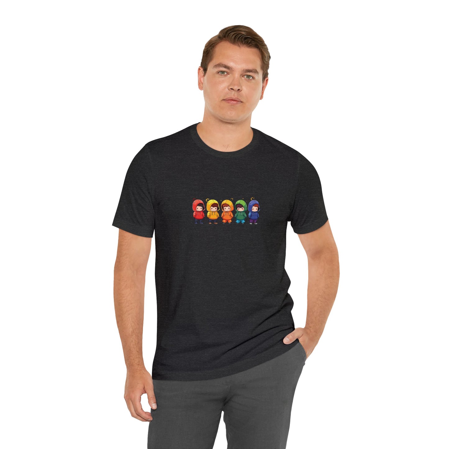 Cutties in Hoodies - Unisex T-Shirt - T-Shirt - Dark Grey Heather - The Lucky Wombat