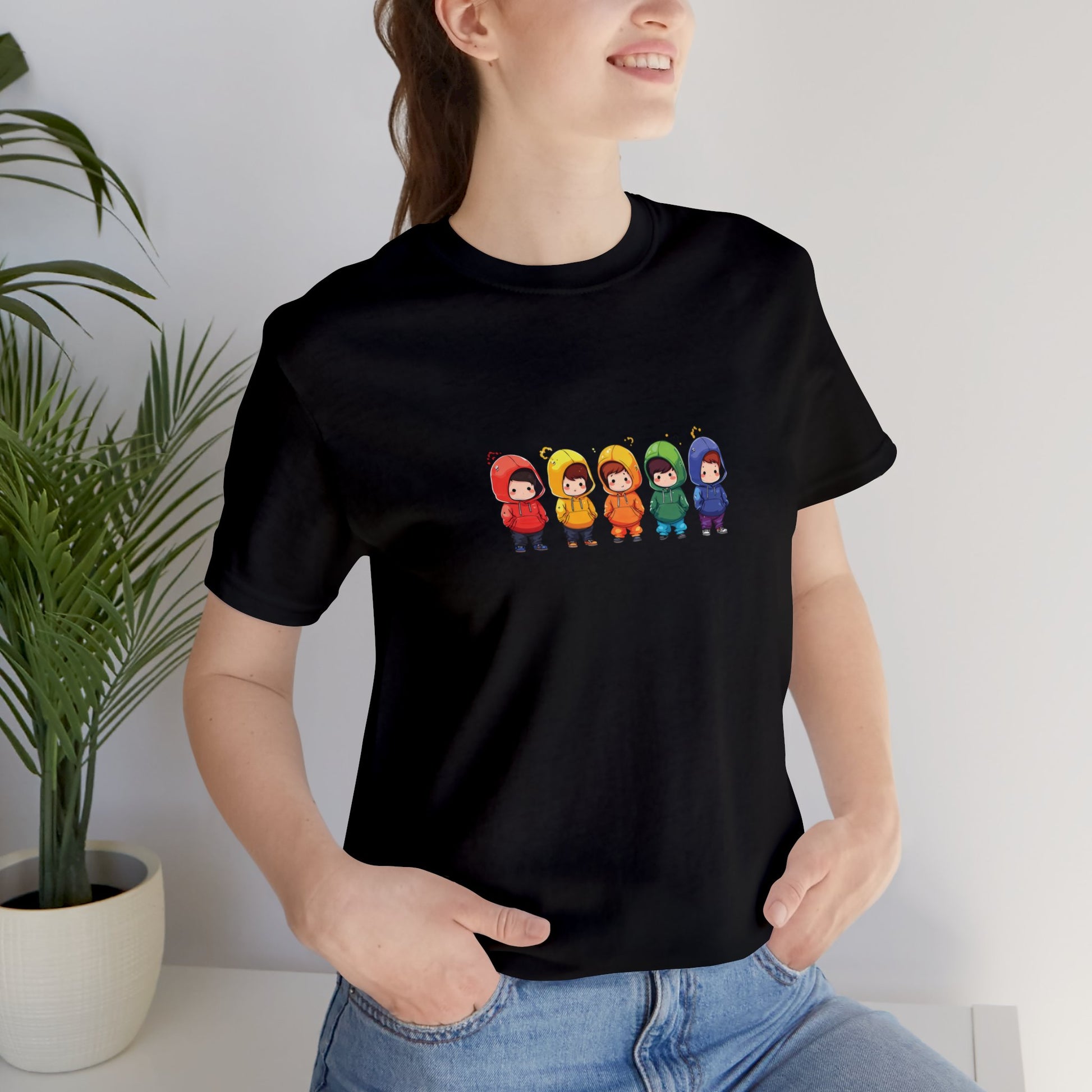 Cutties in Hoodies - Unisex T-Shirt - T-Shirt - Black - The Lucky Wombat