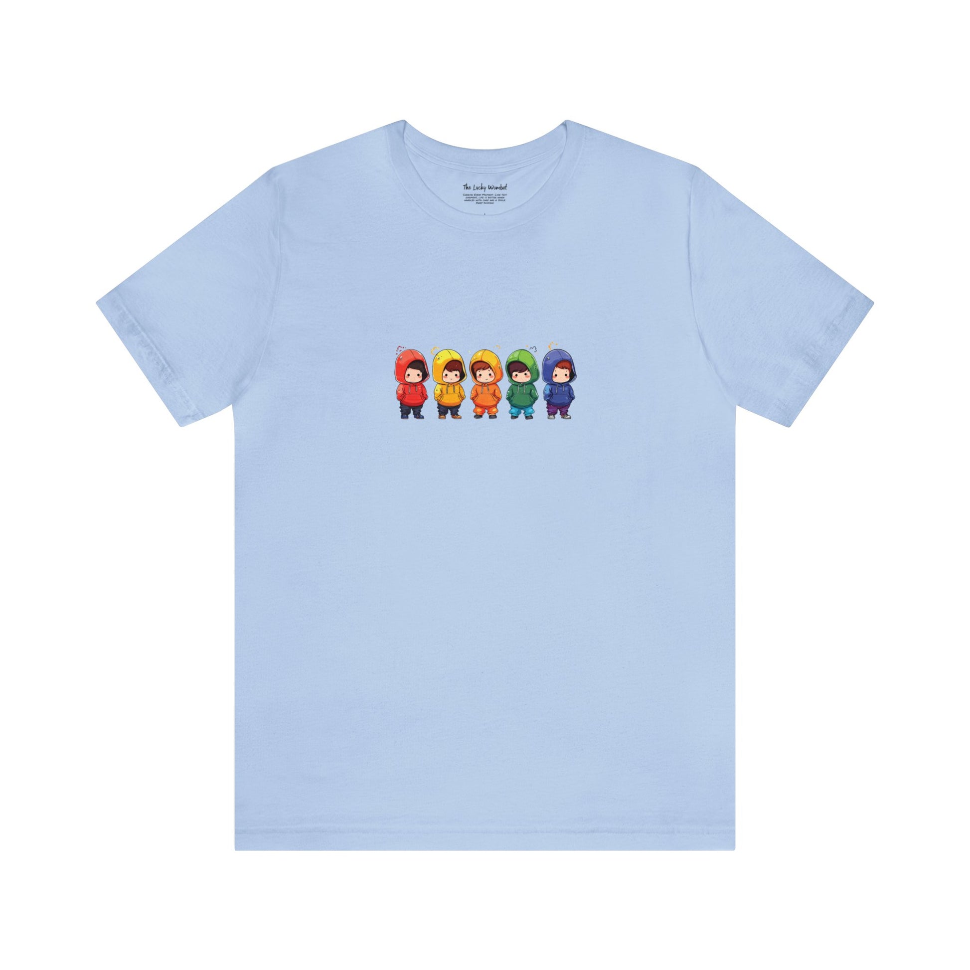 Cutties in Hoodies - Unisex T-Shirt - T-Shirt - Baby Blue - The Lucky Wombat